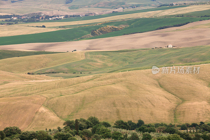 Val d'Orcia托斯卡纳风景，意大利。